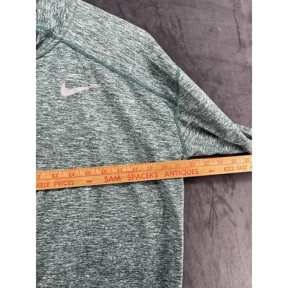 Nike Running Dri-FIT Quarter Zip Long Sleeve Top Men's Size L Green Gray